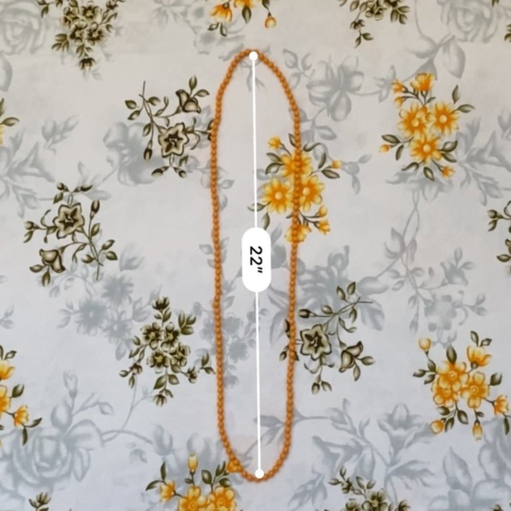 Orange Statement Necklace - image 5